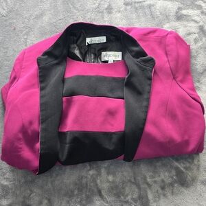 Studio I Magenta and Black Tank And Blazer Size 8
